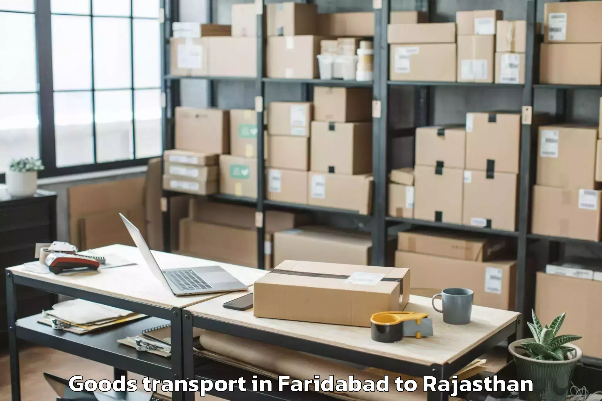 Get Faridabad to Dungarpur Goods Transport